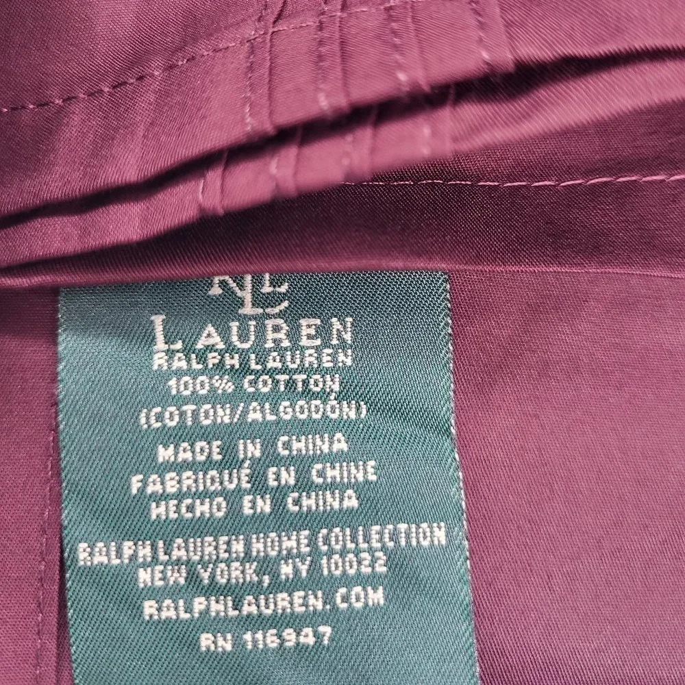 Lauren Ralph Lauren Addison Twin Flat Sheet in Cabernet